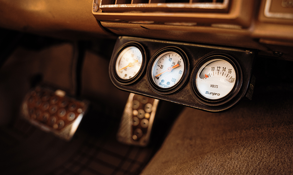 The unique interior dials that adorn Redwood's interior.