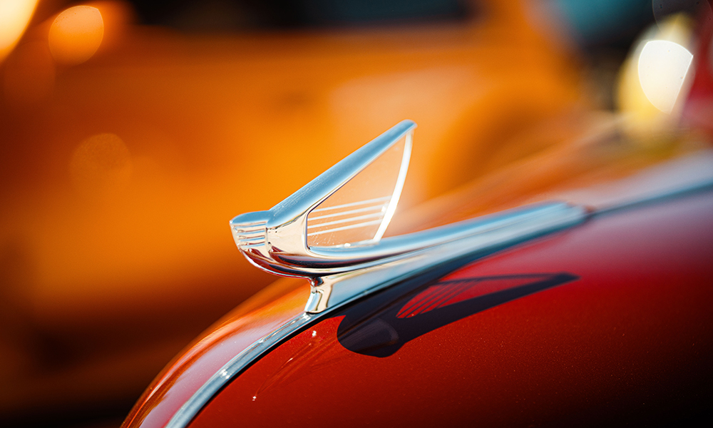 Hood ornament on the 1939 Chevy Master Deluxe.