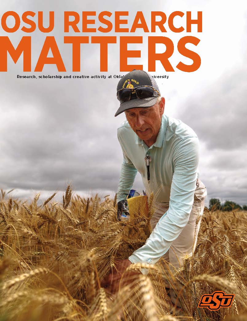 2025 Research Matters cover - Dr. Brent Carver in a wheat field